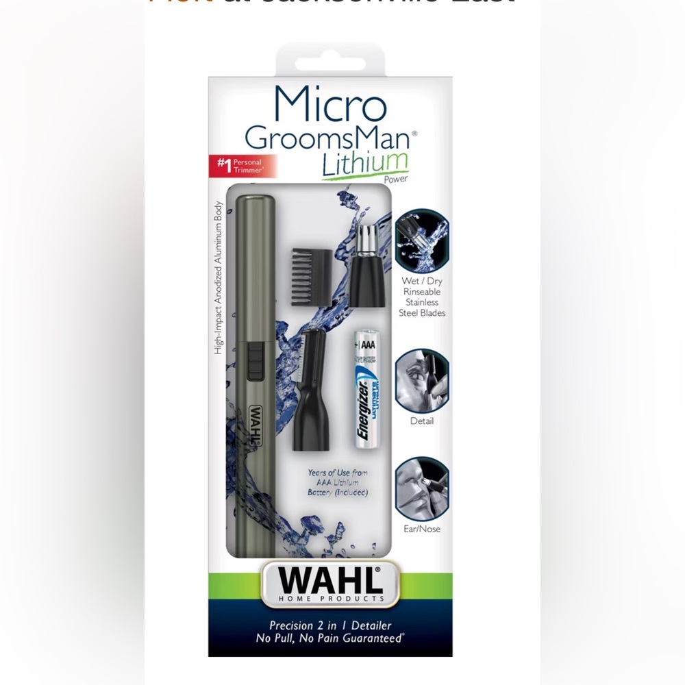 NWT;  Whale Micro GroomsMan Lithium Trimmer. BATTERY INCLUDED